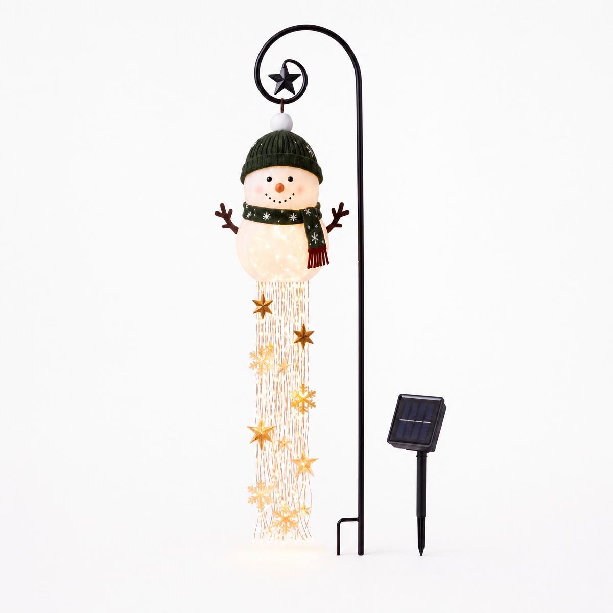 MerryYard™ Glow Snowman – Solar Cascade Light